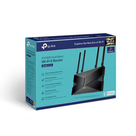 TP-LINK | Dual-Band Wi-Fi 6 Router | Archer AX23 AX1800 | 802.11ax | 1201+574 Mbit/s | Mbit/s | Ethernet LAN (RJ-45) ports 4 | M - 5